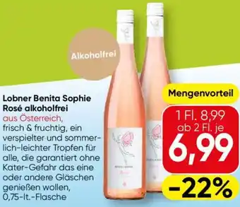 SPAR Gourmet Lobner Benita Sophie Rosé alkoholfrei Angebot