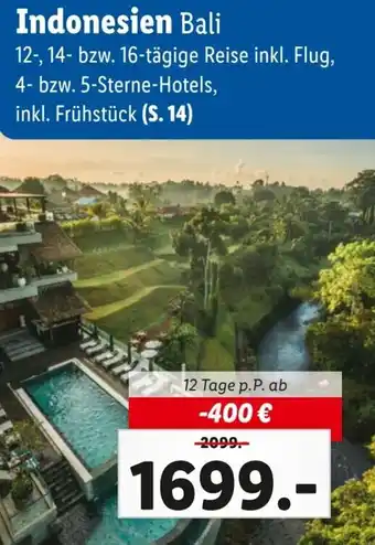 Lidl Reisen Indonesien Bali Angebot