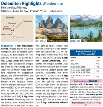 Lidl Reisen Dolomiten Highlights Wanderreise Angebot