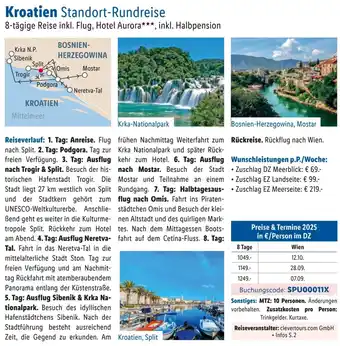 Lidl Reisen Kroatien Standort-Rundreise Angebot