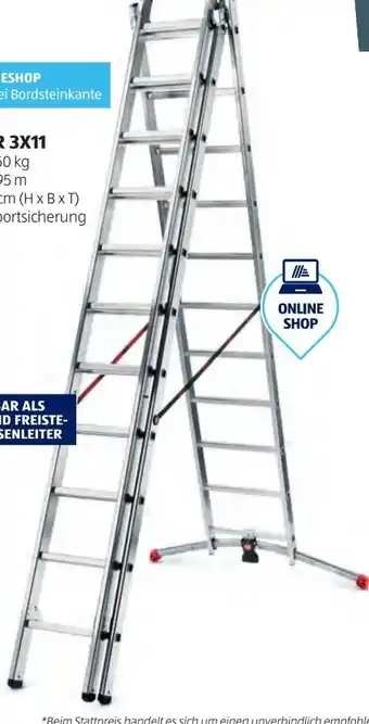 Hofer Hailo Alu-Kombileiter 3X11 Angebot