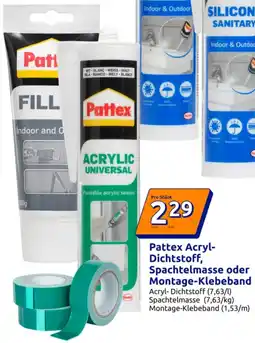 Action Acryl- Dichtstoff, Spachtelmasse oder Montage-Klebeband Angebot