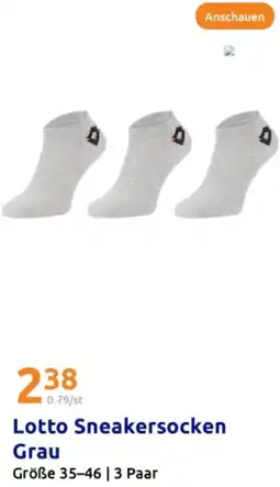 Action Lotto Sneakersocken Grau Angebot