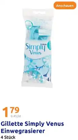 Action Gillette Simply Venus Einwegrasierer Angebot