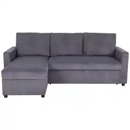 Möbelix Ecksofa Paris Anthrazit mit Schlaffunktion L: 215 cm Angebot