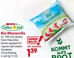 Interspar Bio-Mozzarella Angebot