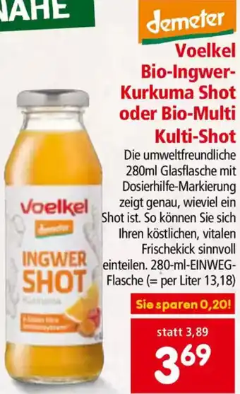 Interspar Voelkel Bio-Ingwer- Kurkuma Shot oder Bio-Multi Kulti-Shot Angebot