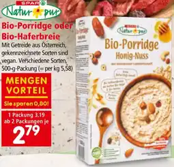 Interspar Bio-Porridge oder Bio-Haferbreie Angebot