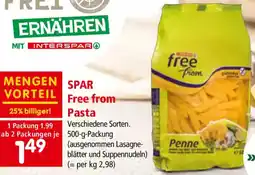 Interspar Free from Pasta Angebot