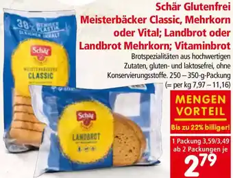 Interspar Glutenfrei meisterbäcker classic, mehrkorn oder vital; landbrot oder landbrot mehrkorn; vitaminbrot Angebot