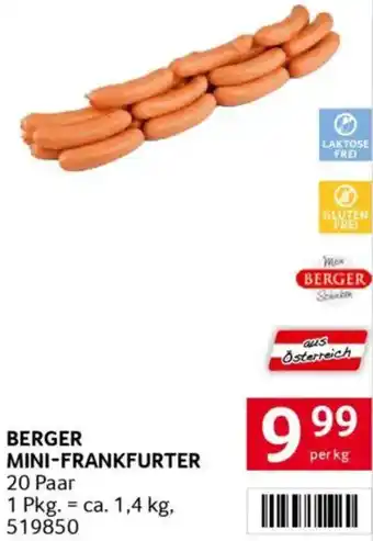 Transgourmet Mini-frankfurter Angebot