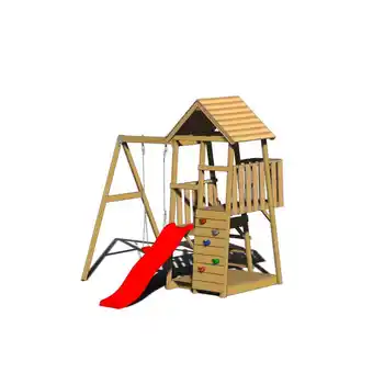 Möbelix Spielturm Panda Naturfarben/rot, B: 270 Cm Angebot