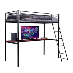 Möbelix Hochbett Hq High Sleeper Gaming 90x190 Cm Schwarz Angebot