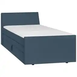 Möbelix Boxspringbett mit Bettkasten Nida 100x200 cm Blaugrau Angebot