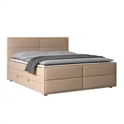 Möbelix Boxspringbett mit Bettkasten Palermo 180x200 cm Naturfarben Angebot