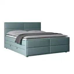 Möbelix Boxspringbett mit Bettkasten Palermo 180x200 Blau Angebot