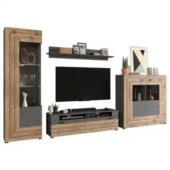 Möbelix Wohnwand Freno Nox Oak B: 350 cm Angebot