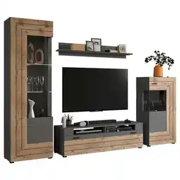 Möbelix Wohnwand Freno Nox Oak B: 290 cm Angebot