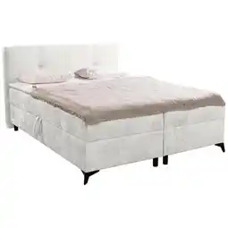 Möbelix Boxbett mit Bettkasten Haga Creme 180x200 cm Angebot