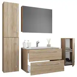 Möbelix Badezimmer Badinos 5-Teilig Sonoma Eiche B: 146 cm Angebot