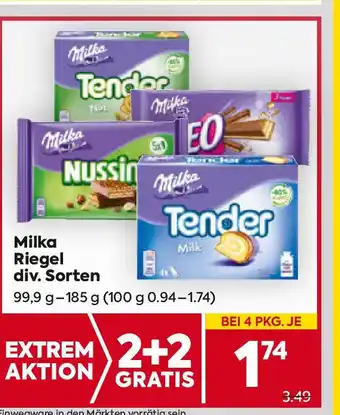 Billa Milka Riegel Angebot