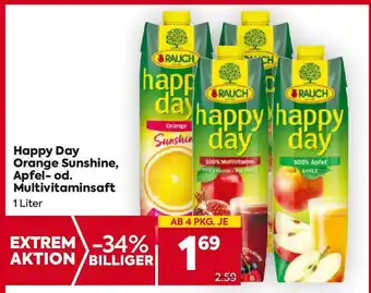 Billa Happy Day Orange Sunshine, Apfel od Multivitaminsaft Angebot