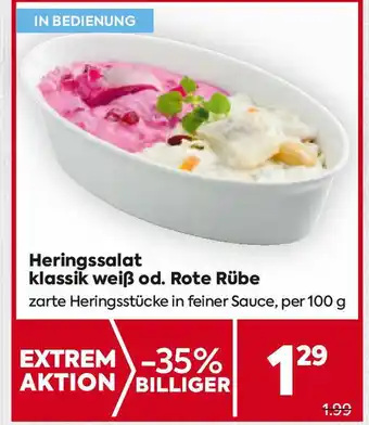 Billa Heringssalat klassik weiß od Rote Rübe Angebot