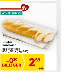 Billa Haubis Sandwich Angebot