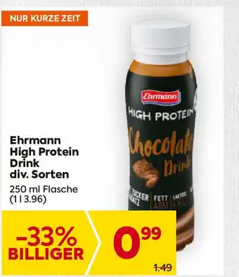 Billa High Protein Drink div. Sorten Angebot