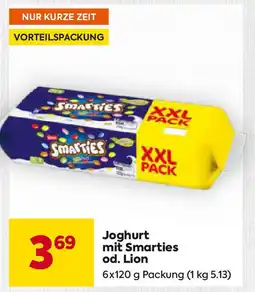 Billa Joghurt mit Smarties od. Lion Angebot