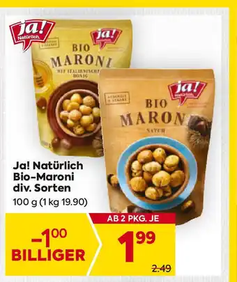 Billa Bio Maroni div. Sorten BILLA Angebot