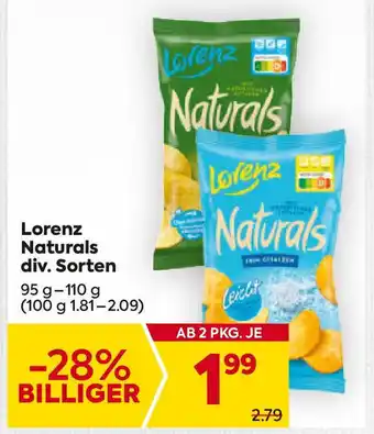 Billa Naturals div. Sorten Angebot