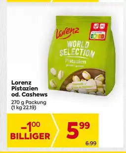 Billa Pistazien od. Cashews Angebot