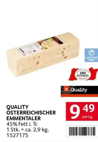 Transgourmet Quality Osterreichischer Emmentaler Angebot