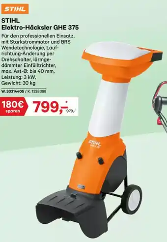 Lagerhaus Graz Land Elektro-Häcksler GHE 375 Angebot