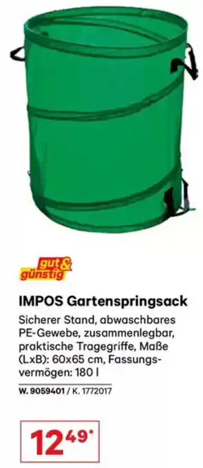 Lagerhaus Graz Land IMPOS Gartenspringsack Angebot