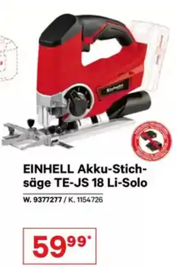 Lagerhaus Graz Land EINHELL Akku-Stich- säge TE-JS 18 Li-Solo Angebot