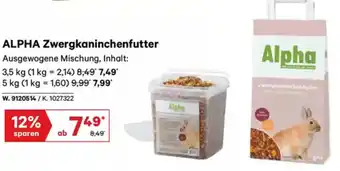 Lagerhaus Graz Land Alpha Zwergkaninchenfutter Angebot