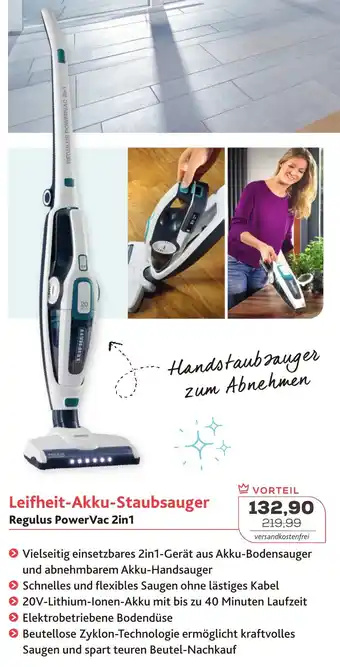 Krone Vorteilswelt Leifheit-Akku-Staubsauger Angebot