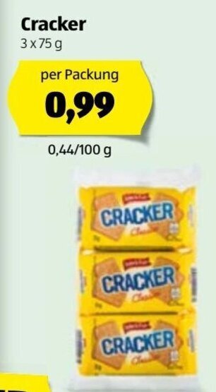 Hofer Cracker 3x75 g Angebot