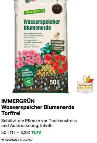 Lagerhaus Immergrün Wasserspeicher Blumenerde Torffrei Angebot