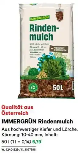 Lagerhaus IMMERGRÜN Rindenmulch Angebot