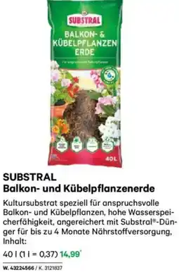 Lagerhaus SUBSTRAL Balkon- und Kübelpflanzenerde Angebot