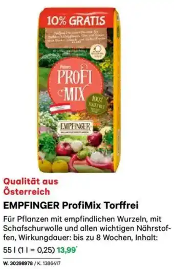 Lagerhaus EMPFINGER ProfiMix Torffrei Angebot