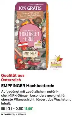 Lagerhaus EMPFINGER Hochbeeterde Angebot