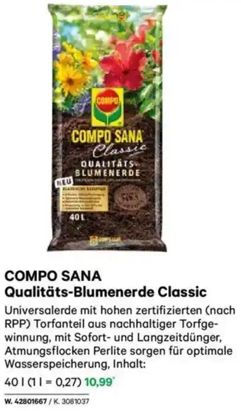 Lagerhaus COMPO SANA Qualitäts-Blumenerde Classic Angebot