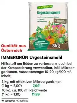 Lagerhaus IMMERGRÜN Urgesteinsmehl Angebot