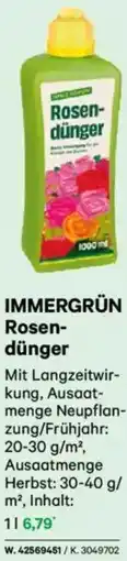 Lagerhaus IMMERGRÜN Balkonblumen- Rosen- dünger Angebot