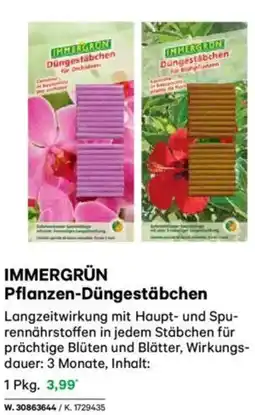 Lagerhaus IMMERGRÜN Pflanzen-Düngestäbchen Angebot