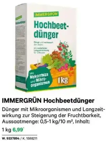 Lagerhaus IMMERGRÜN Hochbeetdünger Angebot